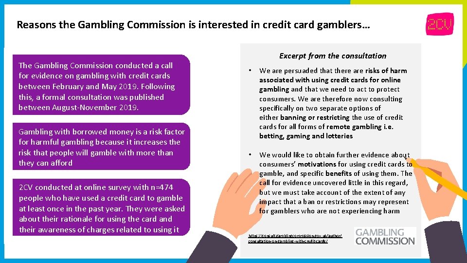 Reasons the Gambling Commission is interested in credit card gamblers… The Gambling Commission conducted
