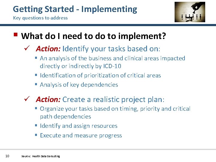 Getting Started - Implementing Key questions to address § What do I need to