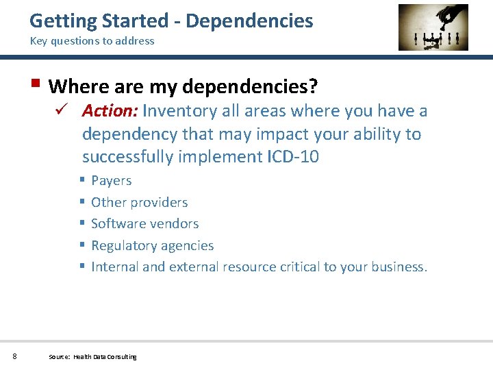 Getting Started - Dependencies Key questions to address § Where are my dependencies? ü