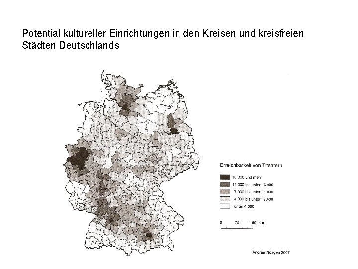 Potential kultureller Einrichtungen in den Kreisen und kreisfreien Städten Deutschlands 