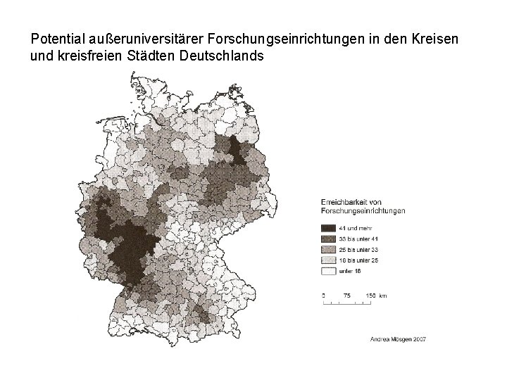 Potential außeruniversitärer Forschungseinrichtungen in den Kreisen und kreisfreien Städten Deutschlands 