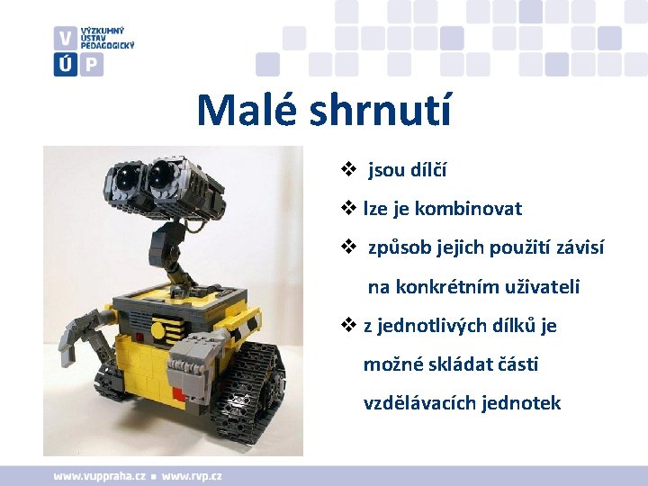 Malé shrnutí v jsou dílčí v lze je kombinovat v způsob jejich použití závisí