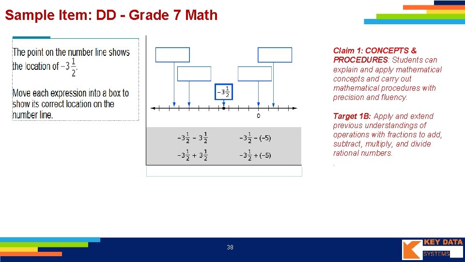 Sample Item: DD - Grade 7 Math Claim 1: CONCEPTS & PROCEDURES: Students can