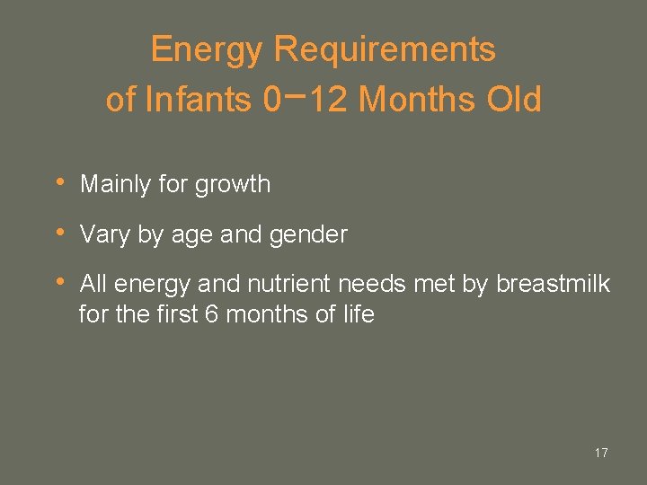 Session Two Basics of Nutrition Purpose Provide basic