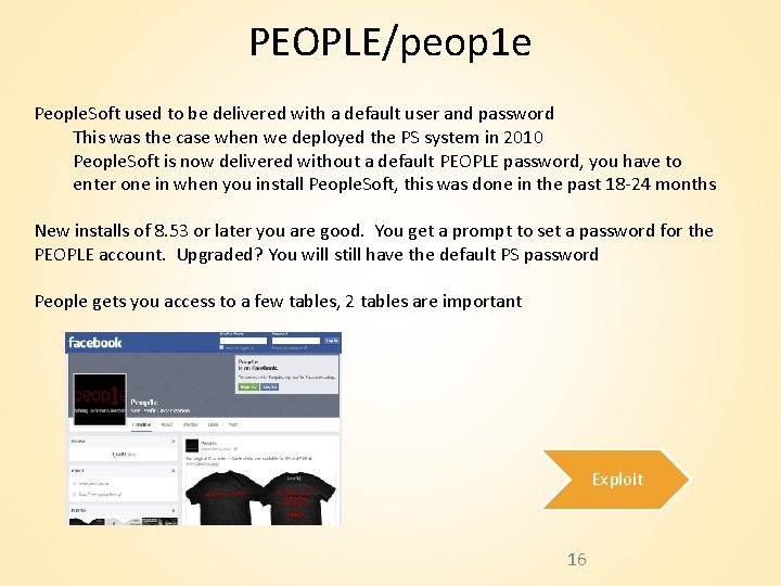 PEOPLE/peop 1 e People. Soft used to be delivered with a default user and PEOPLE/peop 1 e People. Soft used to be delivered with a default user and