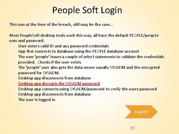 People Soft Login This was at the time of the breach, still may be People Soft Login This was at the time of the breach, still may be