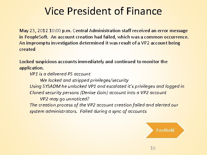 Vice President of Finance May 23, 2012 10: 00 p. m. Central Administration staff Vice President of Finance May 23, 2012 10: 00 p. m. Central Administration staff