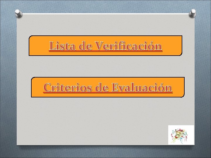 Lista de Verificación Criterios de Evaluación 