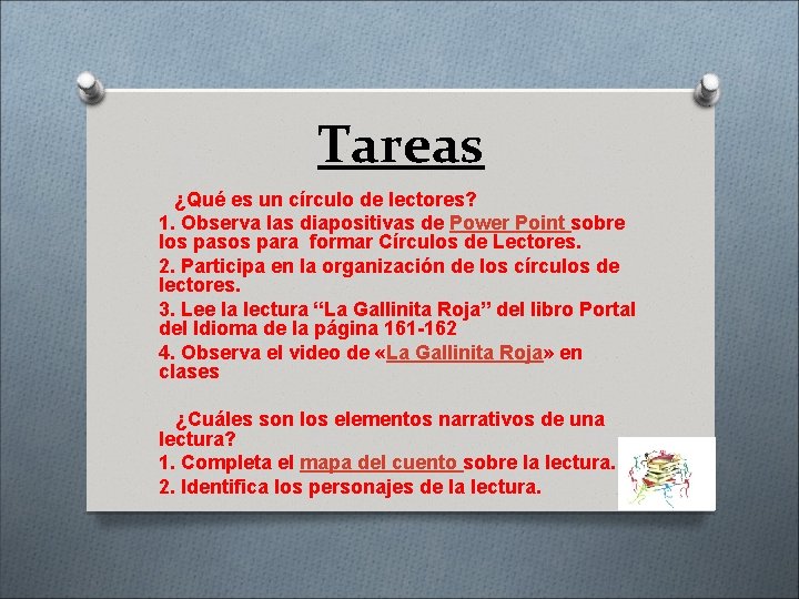 Tareas ¿Qué es un círculo de lectores? 1. Observa las diapositivas de Power Point