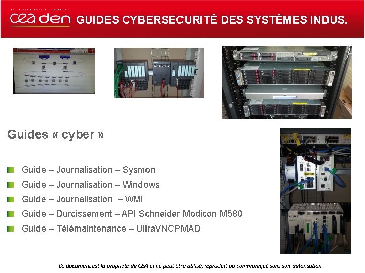 GUIDES CYBERSECURITÉ DES SYSTÈMES INDUS. Guides « cyber » Guide – Journalisation – Sysmon