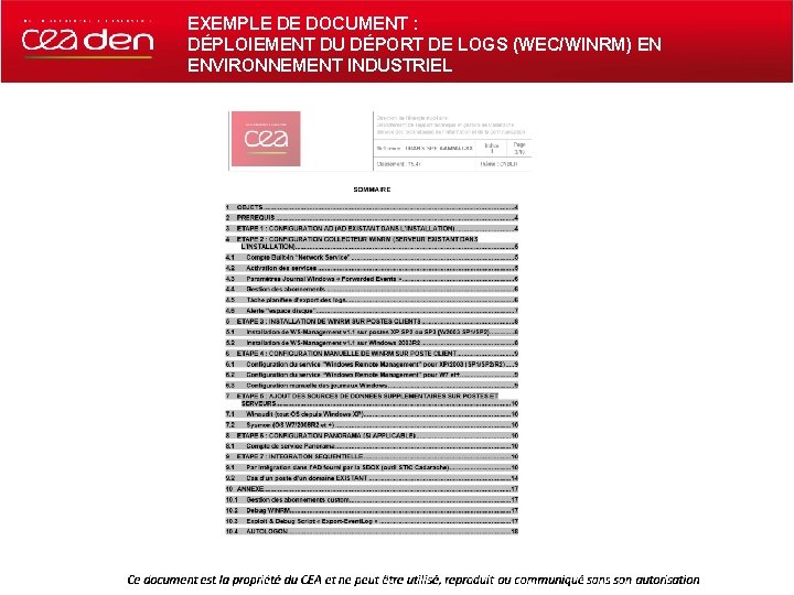EXEMPLE DE DOCUMENT : DÉPLOIEMENT DU DÉPORT DE LOGS (WEC/WINRM) EN ENVIRONNEMENT INDUSTRIEL 5