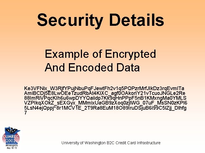 Security Details Example of Encrypted And Encoded Data Ke 3 VFNix_W 3 Rjf. YPuj.