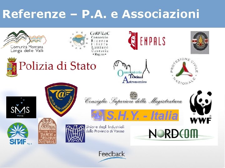 Referenze – P. A. e Associazioni 