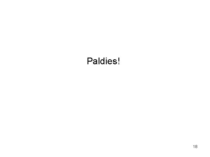 Paldies! 18 