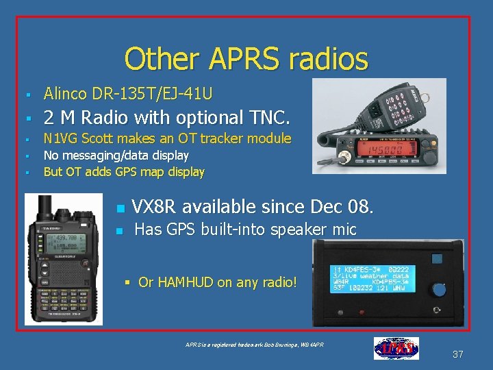 Other APRS radios § Alinco DR-135 T/EJ-41 U § 2 M Radio with optional