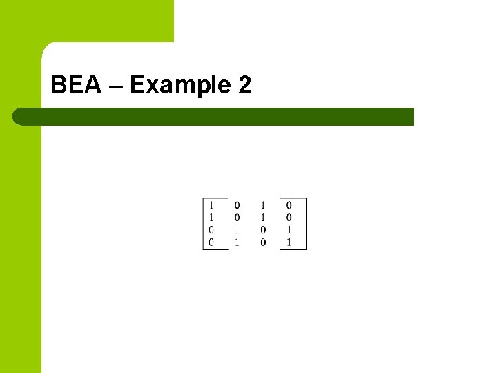 BEA – Example 2 