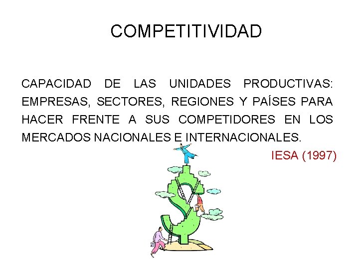 COMPETITIVIDAD CAPACIDAD DE LAS UNIDADES PRODUCTIVAS: EMPRESAS, SECTORES, REGIONES Y PAÍSES PARA HACER FRENTE