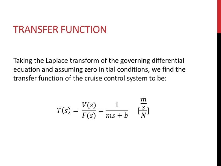 TRANSFER FUNCTION 