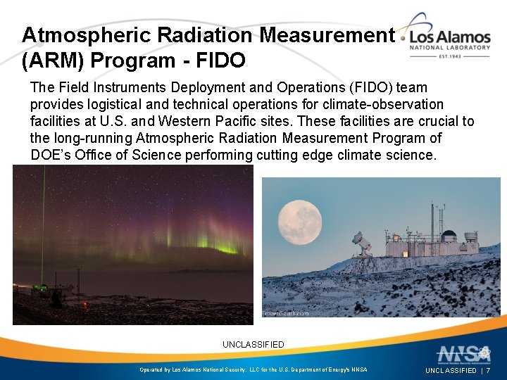 Atmospheric Radiation Measurement (ARM) Program - FIDO The Field Instruments Deployment and Operations (FIDO)