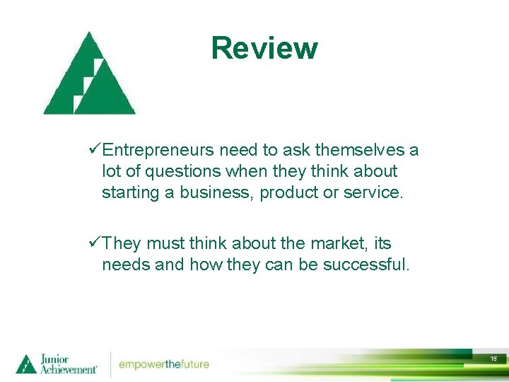 Review üEntrepreneurs need to ask themselves a lot of questions when they think about