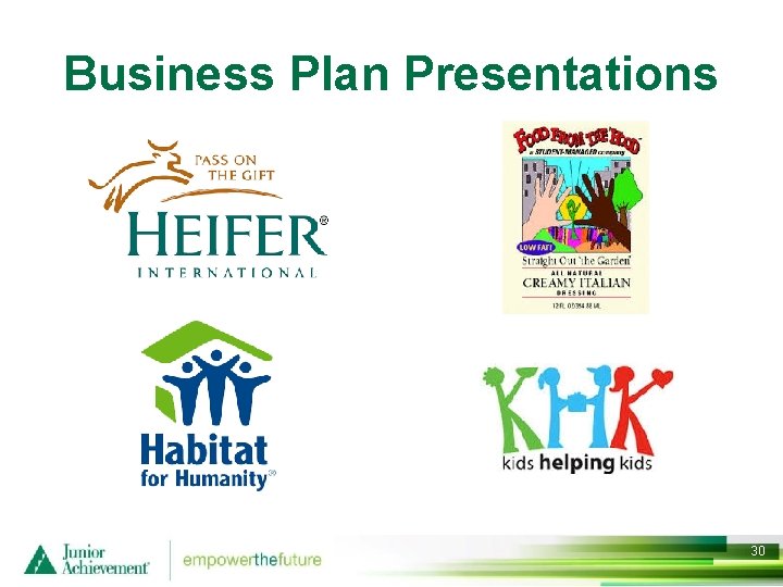 Business Plan Presentations 30 
