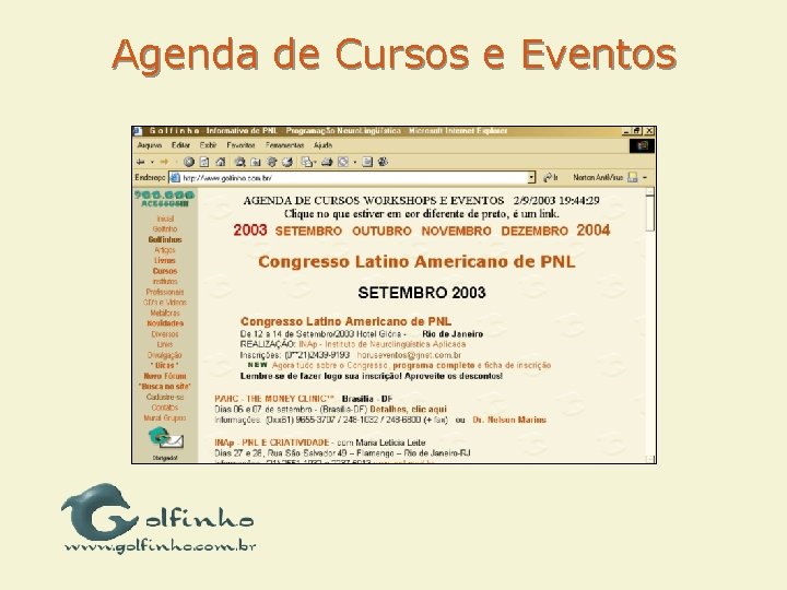 Agenda de Cursos e Eventos 