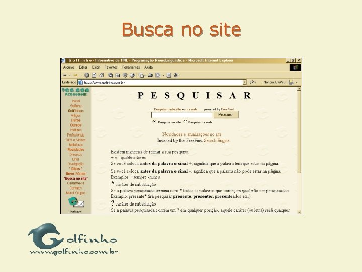 Busca no site 