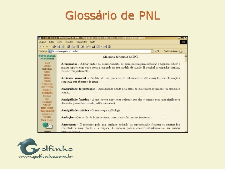 Glossário de PNL 