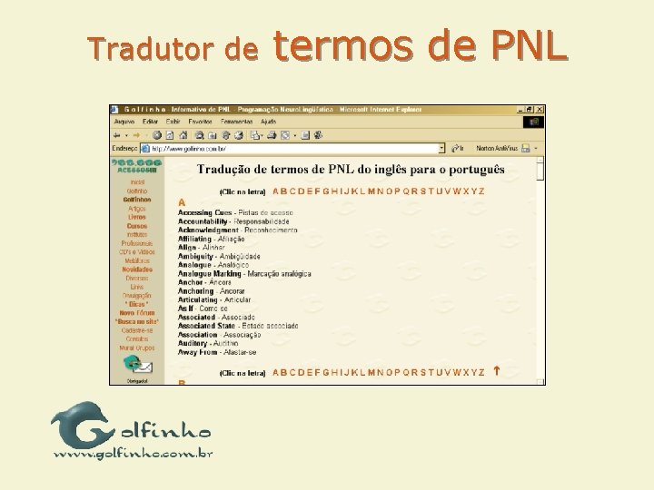 Tradutor de termos de PNL 