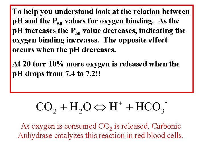 To help you understand look at the relation between p. H and the P