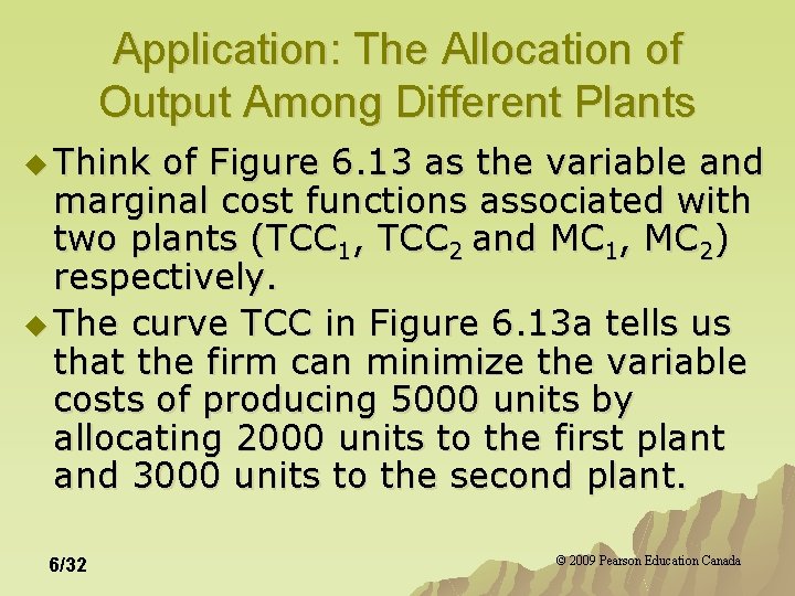 Application: The Allocation of Output Among Different Plants u Think of Figure 6. 13 Application: The Allocation of Output Among Different Plants u Think of Figure 6. 13