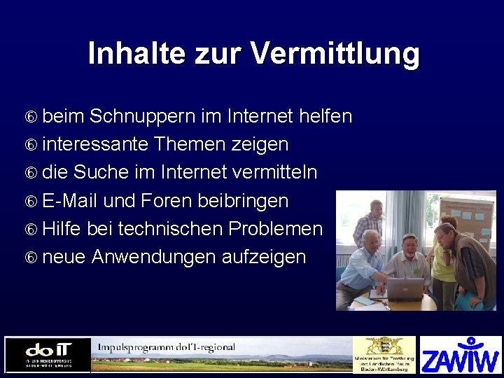 Inhalte zur Vermittlung beim Schnuppern im Internet helfen interessante Themen zeigen die Suche im