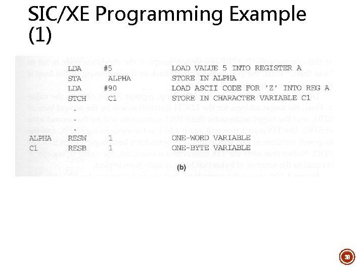 SIC/XE Programming Example (1) 39 