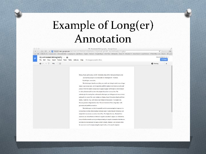 Example of Long(er) Annotation 