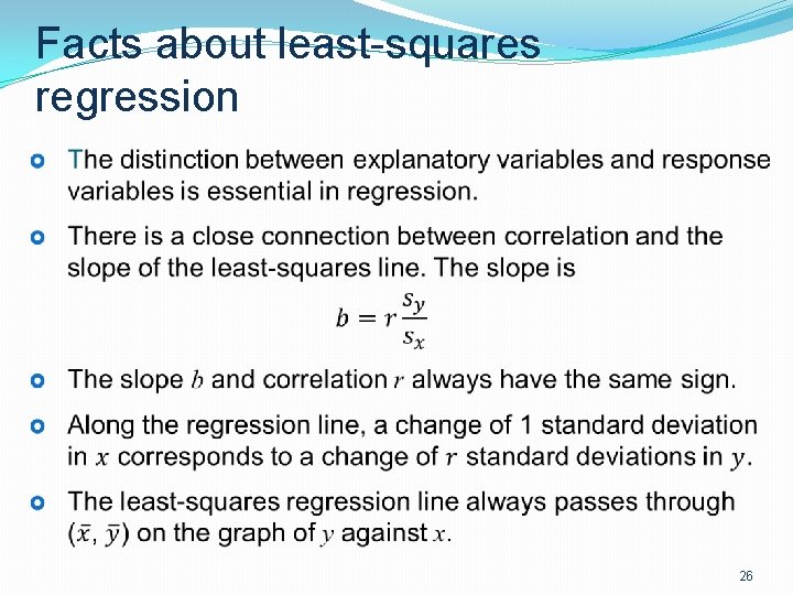Facts about least-squares regression 26 