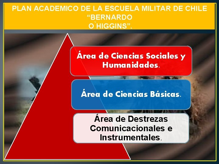 PLAN ACADEMICO DE LA ESCUELA MILITAR DE CHILE “BERNARDO O HIGGINS”. Área de Ciencias