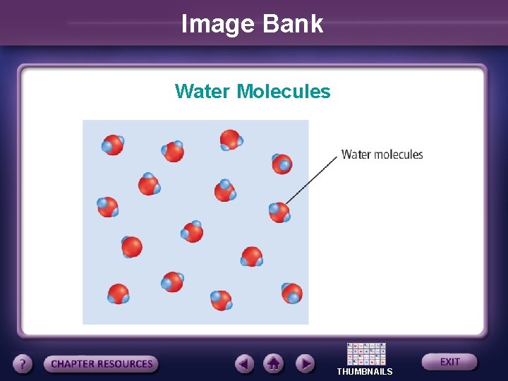 Image Bank Water Molecules THUMBNAILS 