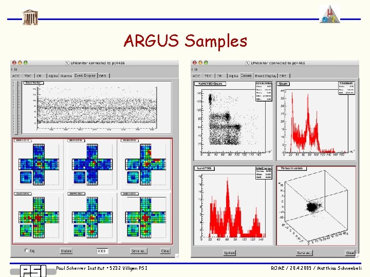 ARGUS Samples Paul Scherrer Institut • 5232 Villigen PSI ROME / 20. 4. 2005