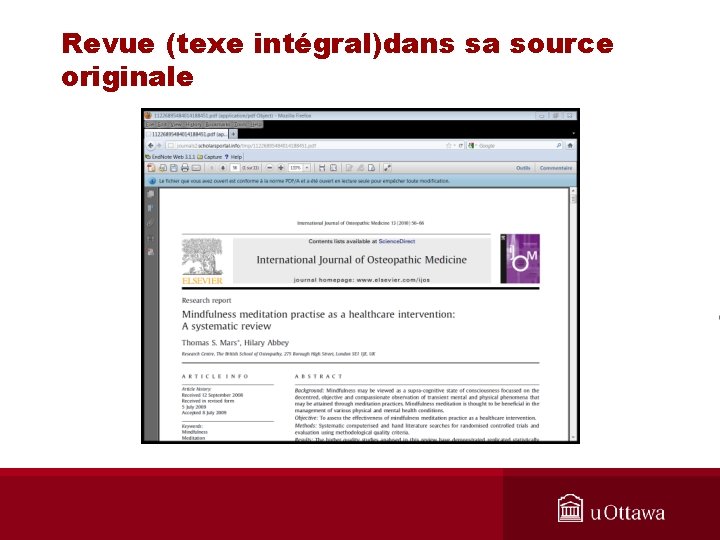 Revue (texe intégral)dans sa source originale 