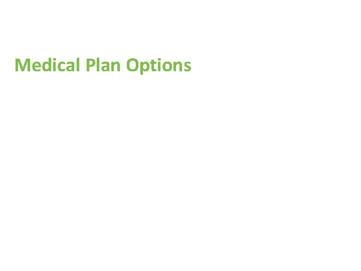 Medical Plan Options 