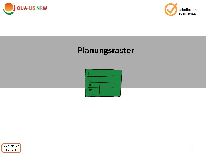 Planungsraster Zurück zur Übersicht 70 