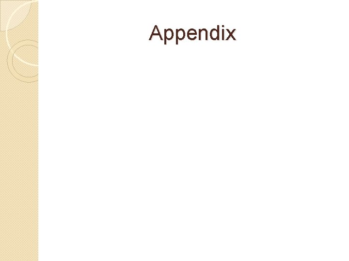 Appendix 