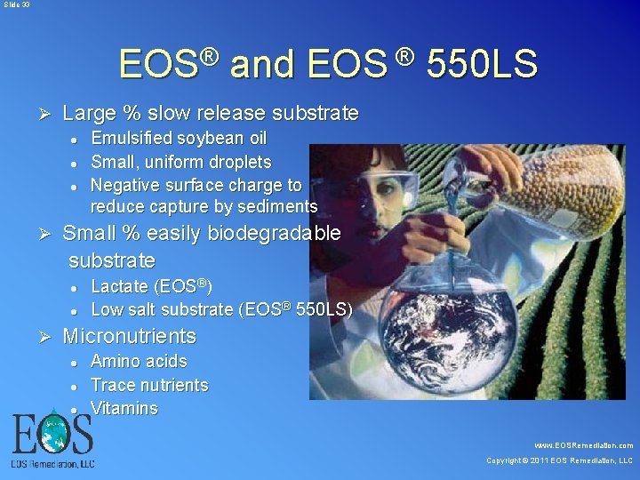 Slide 33 EOS® and EOS ® 550 LS Ø Large % slow release Slide 33 EOS® and EOS ® 550 LS Ø Large % slow release