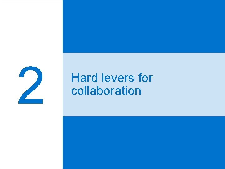 2 Hard levers for collaboration 