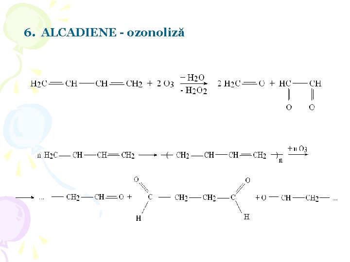 6. ALCADIENE - ozonoliză 6. ALCADIENE - ozonoliză