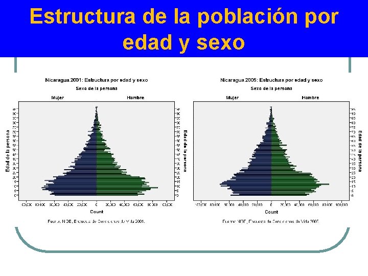 Estructura de la población por edad y sexo 