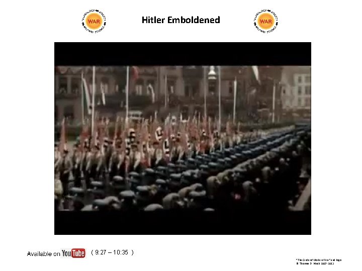 Hitler Emboldened ( 9: 27 – 10: 35 ) "The Circle of Modern War"
