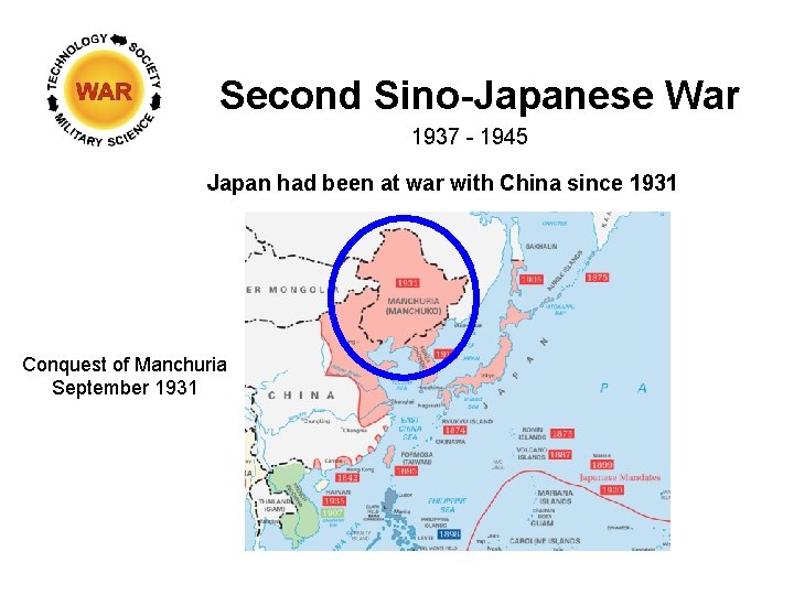 Second Sino-Japanese War 1937 - 1945 Japan had been at war with China since