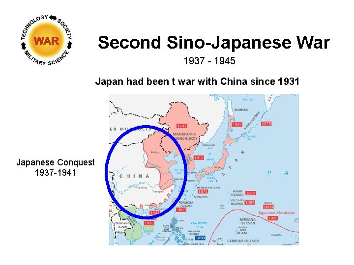 Second Sino-Japanese War 1937 - 1945 Japan had been t war with China since
