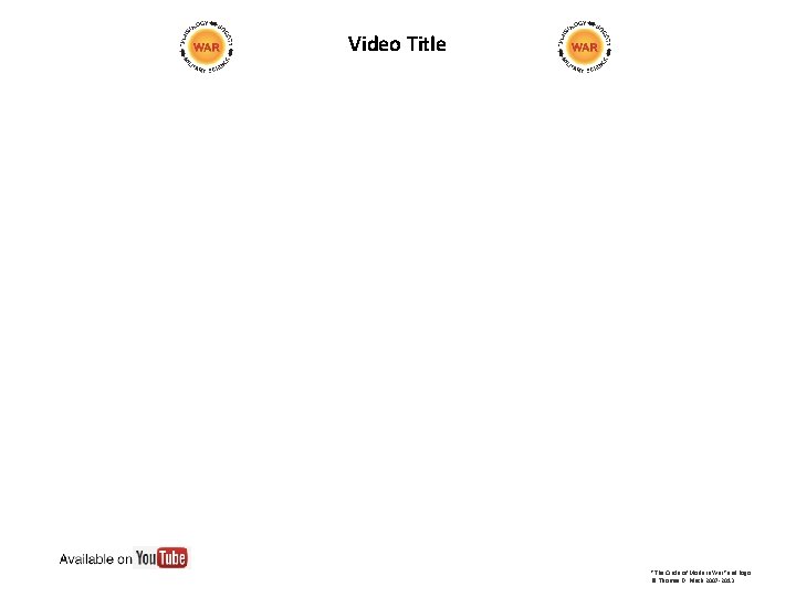 Video Title "The Circle of Modern War" and logo © Thomas D. Pilsch 2007